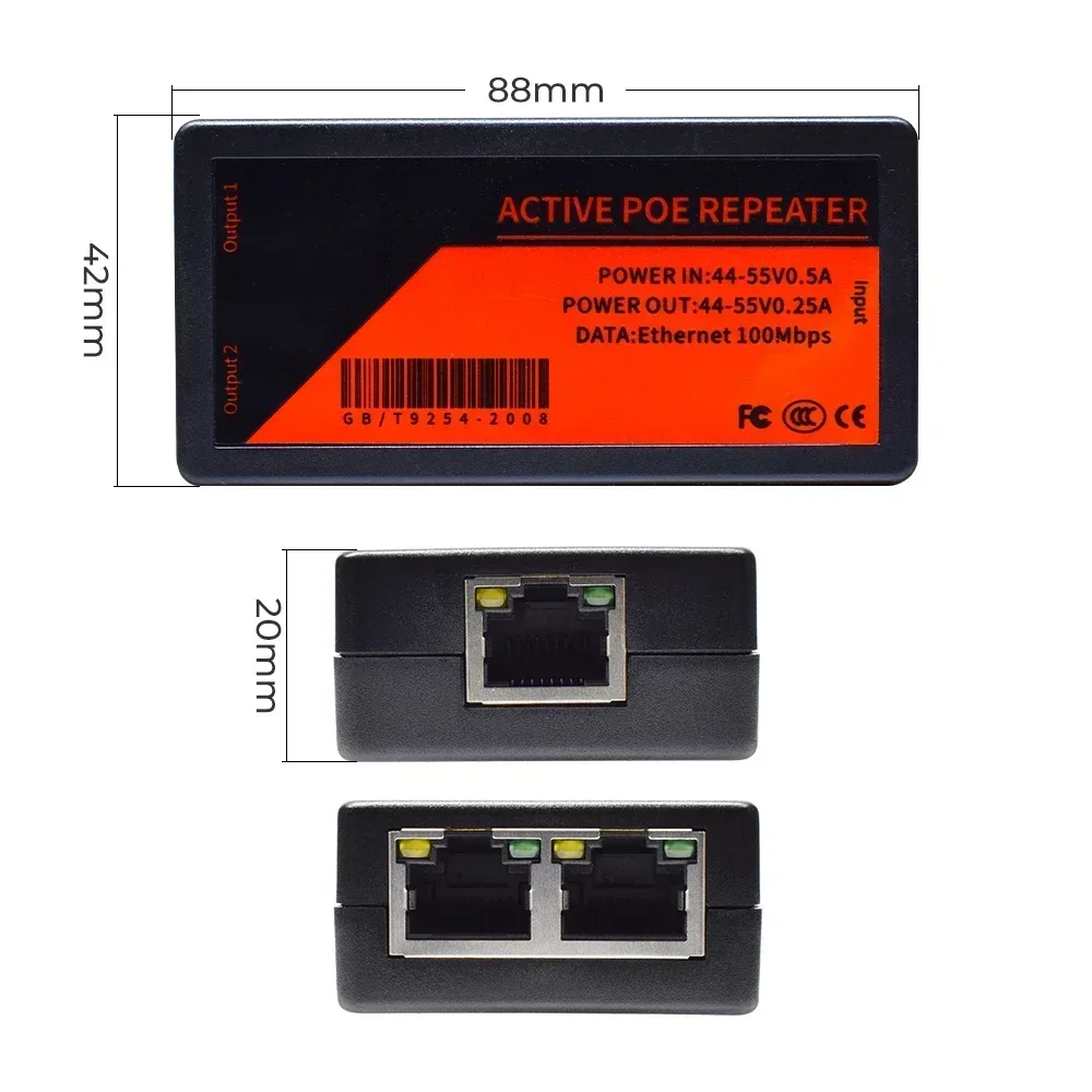 1～2ポートPoEエクステンダー。100Mbpsのネットワー - Power Over Ethernet のレビューと価格