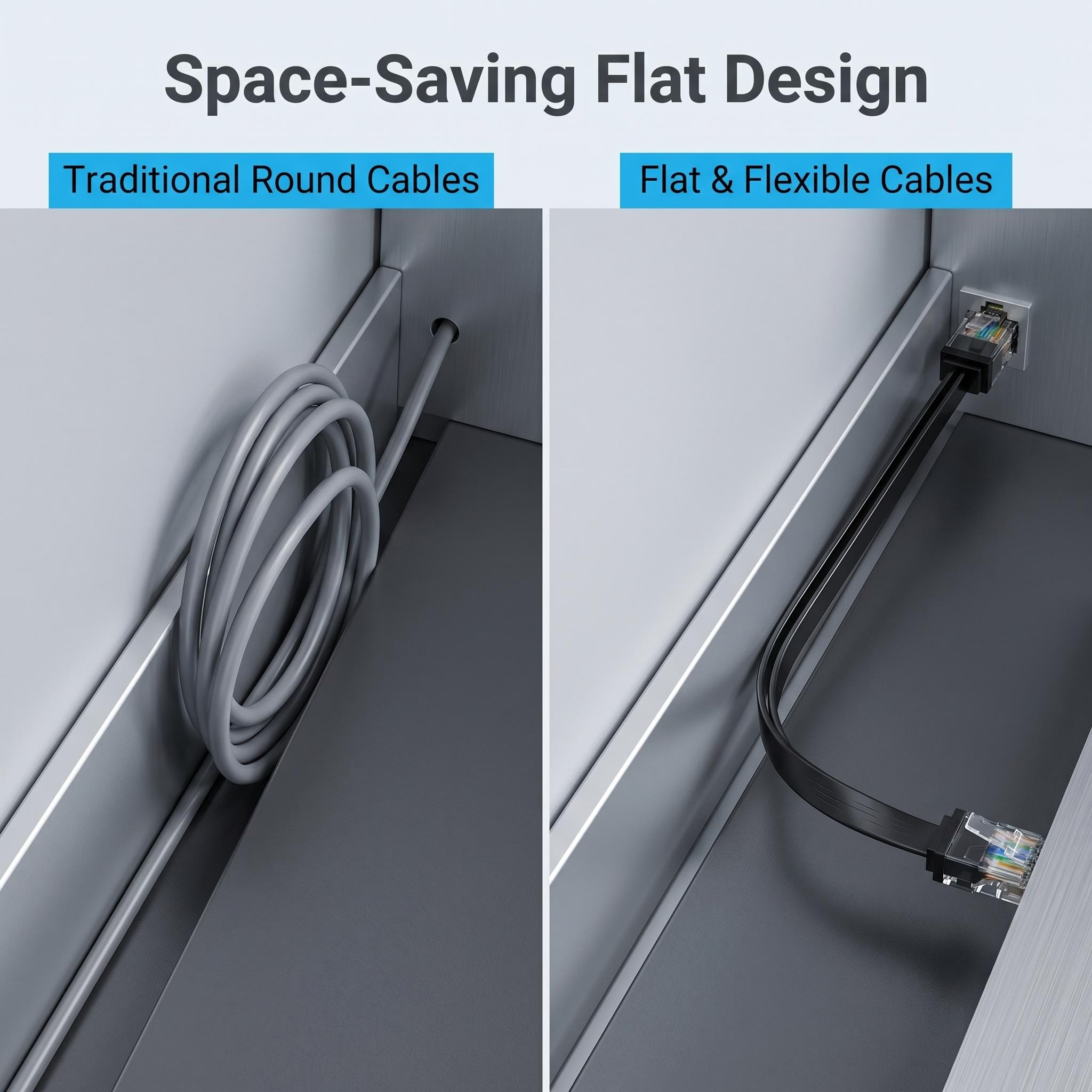 24 パック CAT6 ショートフラットイーサネットケーブル - Power Over Ethernet のレビューと価格